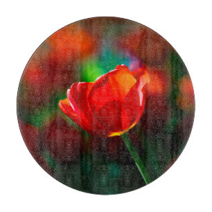 Planche À Découper Tulipe rouge - Mystère de floraison