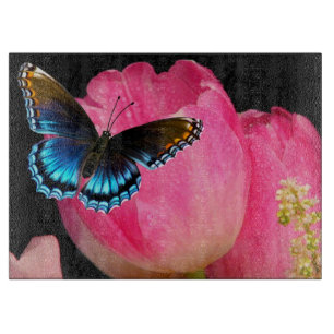 Planche À Découper Tulipes et papillon