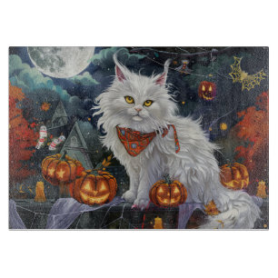 Planche À Découper Turc Angora Chat Halloween Éffrayant
