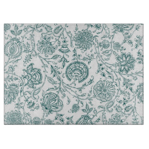 Planche À Découper Turquoise Floral Cutting Board