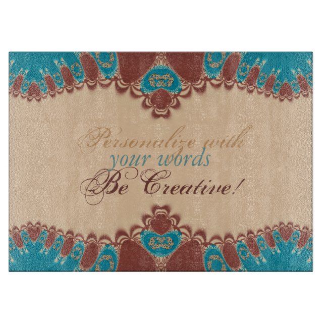 Planche À Découper Turquoise + Pistolet à dentelle au chocolat avec/  (Devant)