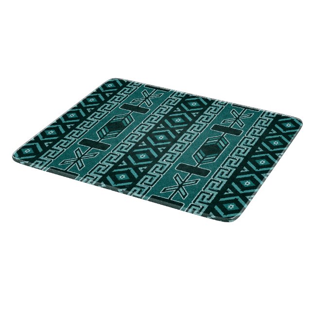 Planche À Découper Turquoise Southwestern Design Aztec Motif tribal (Coin)