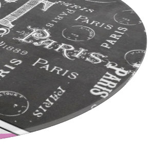 Planche À Découper Typographie Calligraphie Paris France Tour Eiffel