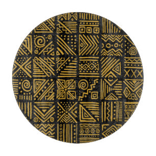 Planche À Découper Un clash africain : une tribu ethnique sans coutur