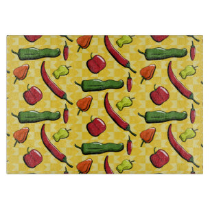 Planche À Découper Un monde de poivrons en verre