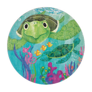 Planche À Découper Une Secourt de tortue de mer