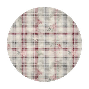 Planche À Découper Une série de dessins floraux tartan de Noël #13