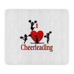 Planche À Découper Unique I Heart Cheerled Glass