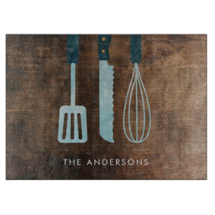 Planche À Découper Ustensiles de cuisine en bois personnalisés Nom de