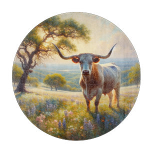 Planche À Découper Vache à landes du printemps du Texas