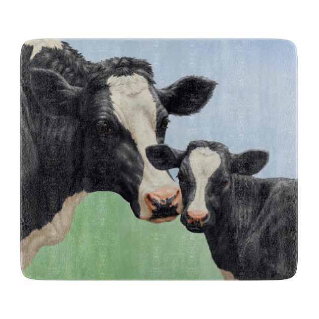 Planche À Découper Vache et veau Holstein (Devant)
