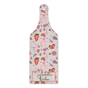 Planche À Découper Vaches, Roses et fraises Coquette Motif