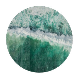 Planche À Découper Vague aérienne turquoise : tir de drone