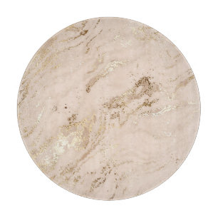 Planche À Découper Vagues d'or : Marbre Abstrait