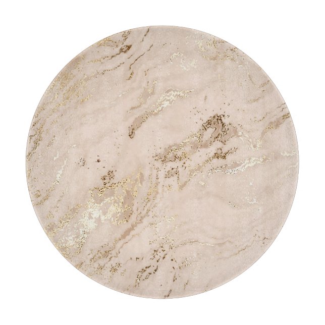 Planche À Découper Vagues d'or : Marbre Abstrait (Devant)