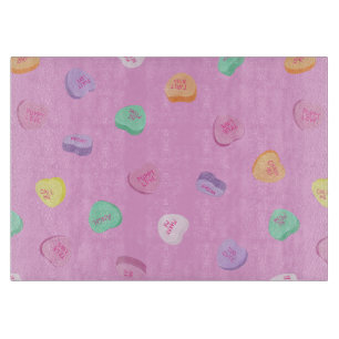 Planche À Découper Valentines Day Candy Hearts Motif
