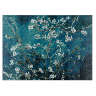 Planche À Découper Van Gogh Almond Blossoms Dark Turquoise