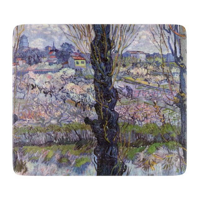 Planche À Découper Van Gogh Vue Arles Jardin Fleuri (Devant)