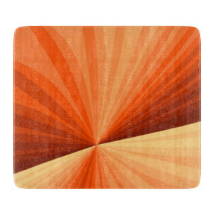Planche À Découper Vanille rouge orange Abstraite moderne Fractale gr