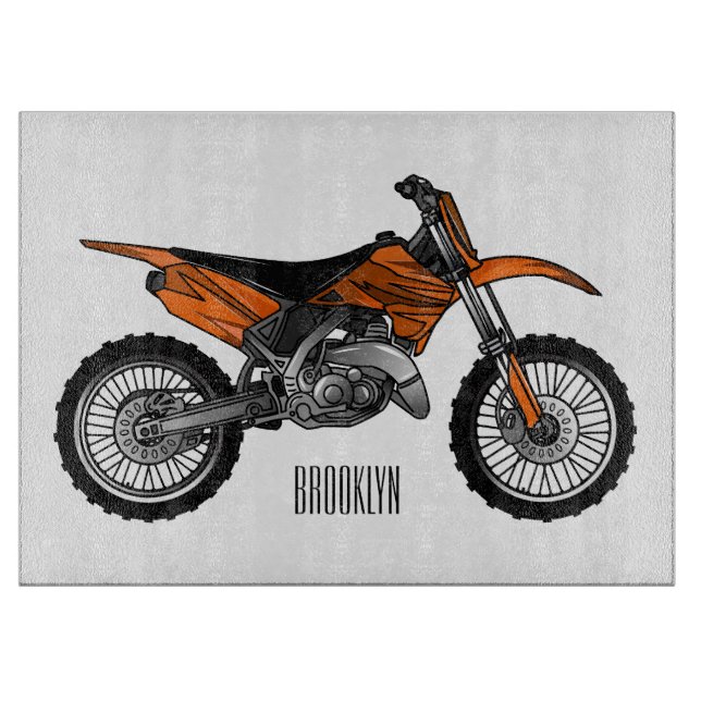 Planche À Découper Vélo droit hors route moto / motocross dessin anim (Devant)