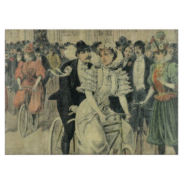 Planche À Découper Vélo neuf mariée et mariée Mariage victorienne (Devant)