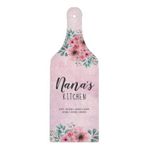 Planche À Découper Verre d'aquarelle rose de Nana