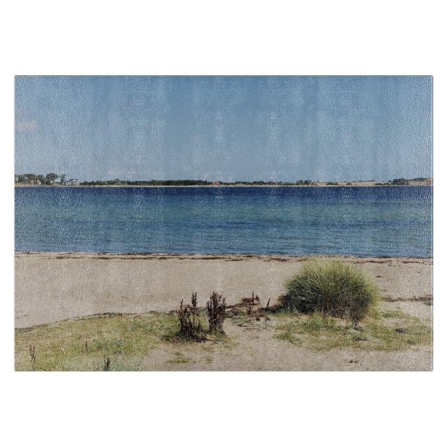 Planche À Découper Verre de la plage et de la mer (Devant)