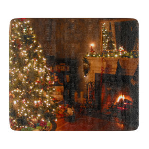 Planche À Découper Verre de Noël traditionnel