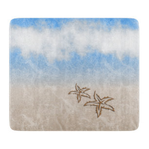 Planche À Découper Verre de plage Starfish