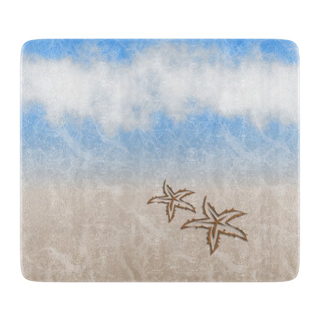 Planche À Découper Verre de plage Starfish (Devant)
