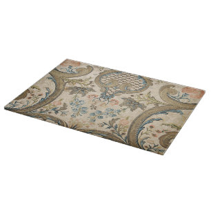 Planche À Découper Verre d'impression florale Louis XV