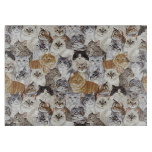 Planche À Découper Verre tempéré Amoureux des chats
