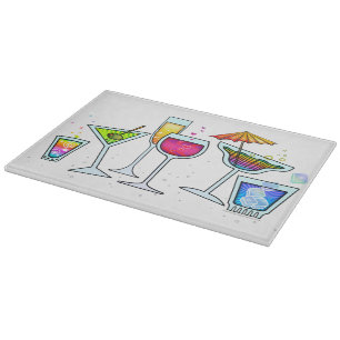 Planche À Découper Verres à cocktails Plaques de coupe en verre