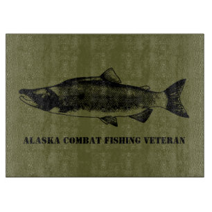Planche À Découper Vétérinaire de la pêche de combat de l'Alaska