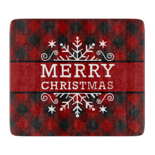Planche À Découper Vichy Noël flocon de neige 