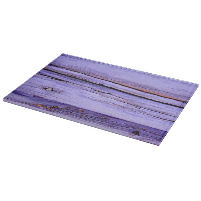 Planche À Découper Vieille peinture pourpre criquée sur le bois (Coin)