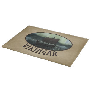 Planche À Découper Viking Navire Et Lumières Du Nord