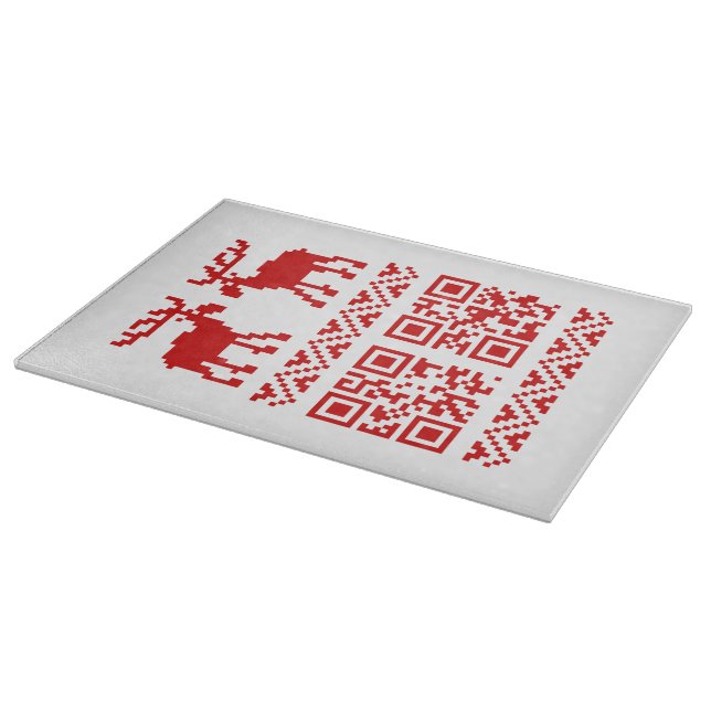 Planche À Découper Vilain Sweater QR Code Bonne année! (Coin)