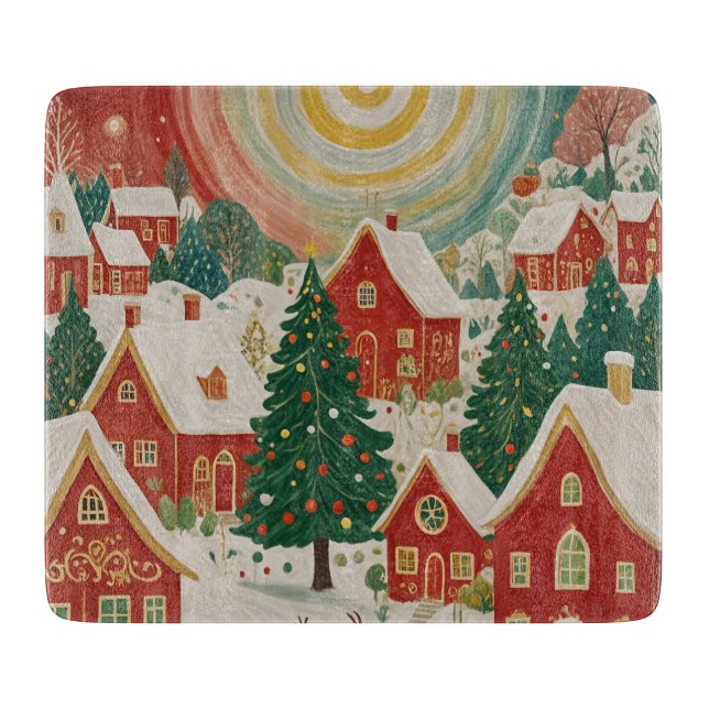 Planche À Découper Village de Noël (Devant)