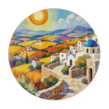 Village méditerranéen en peinture