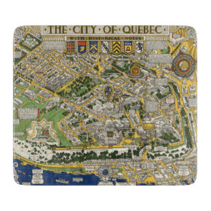 Planche À Découper Ville de carte du Québec