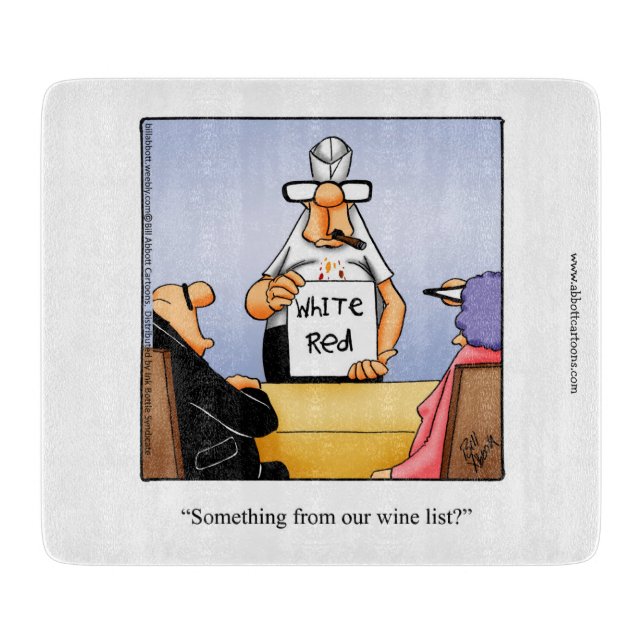 Planche À Découper Vin Drôle Et Fromage Humour Verre À Coupe (Devant)