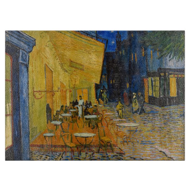 Planche À Découper Vincent van Gogh - Café Terrasse en soirée (Devant)