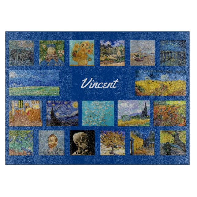 Planche À Découper Vincent Van Gogh - Grille des chefs-d'oeuvre (Devant)