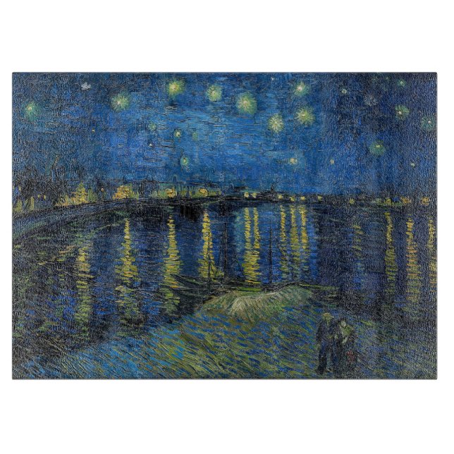 Planche À Découper Vincent van Gogh - Nuit étoilée sur le Rhône (Devant)