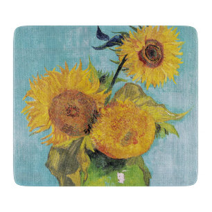 Planche À Découper Vincent Van Gogh - Trois tournesols dans un vase
