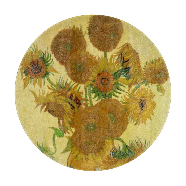 Planche À Découper Vincent van Gogh - Vase avec quinze tournesols (Devant)