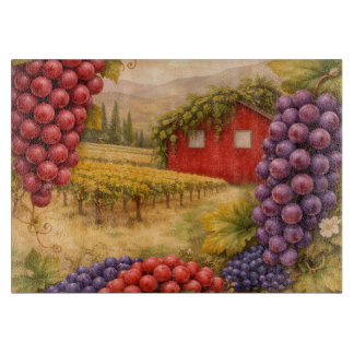 Planche À Découper Vineyard Grapes Cutting Board | Wine Gift