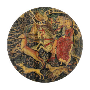 Planche À Découper Vintage Allemagne Moyen-Age Renaissance Love Chass