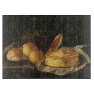 Planche À Découper Vintage Baroque Encore Vie avec Pain, Tarte, Jambo